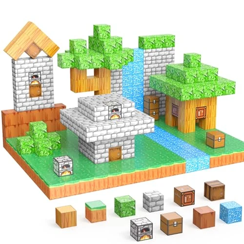 Magnetic Blocks STEM Montessori Sensory Toys Magnetic Toys Gifts Construction Toys for 3 4 5 6 7 8 Year Old Boys & Girls, Creative Kids Games Kids Toy