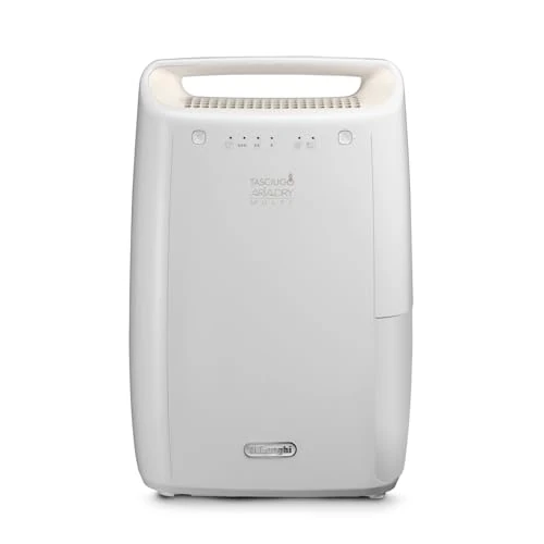 Offerta a tempo: De'Longhi Tasciugo AriaDry - Deumidificatore Casa Portatile con Sistema di Filtrazione a 3 Azioni, Assorbi Umidità 10L/Giorno, Asciugabiancheria, Antimuffa, Bassa Rumorosità, Bianco (DEX210SF) - 12% da 147.16 € a 129.51 €