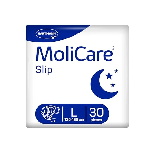 Tijdelijke aanbieding: MoliCare Slip Night incontinentieslip voor vrouwen en mannen bij ernstige urine- en fecale incontinentie, Gr. L (100-150), 30 stuks van 24.59 EUR naar 24.59 EUR (korting 0%)