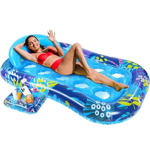 Zeitlich begrenztes Angebot: Subtail Luftmatratze Pool - Luftmatratze Wasser Pool Matratze mit Abnehmbarem GeträNkehalter - WasserhäNgematte Erwachsene Kinder - Groß Wassermatratze Schwimmmatratze von 25.99 € auf 25.99 € (0.00% Rabatt)