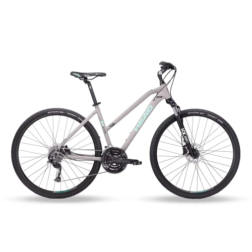 HEAD I-Peak 2.0 Joy Vélo Cross pour Femme, Gris Mat/Menthe, 54
