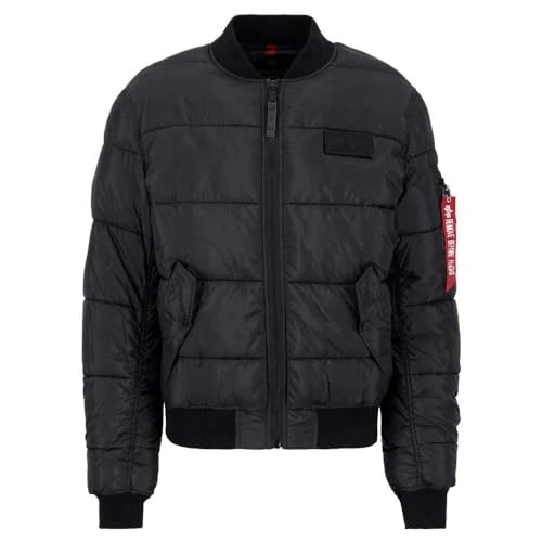 Offerta a tempo: Alpha Industries MA-1 Giubbotto bomber a cuscino da Uomo Black - 50% da 180.00 € a 90.00 €