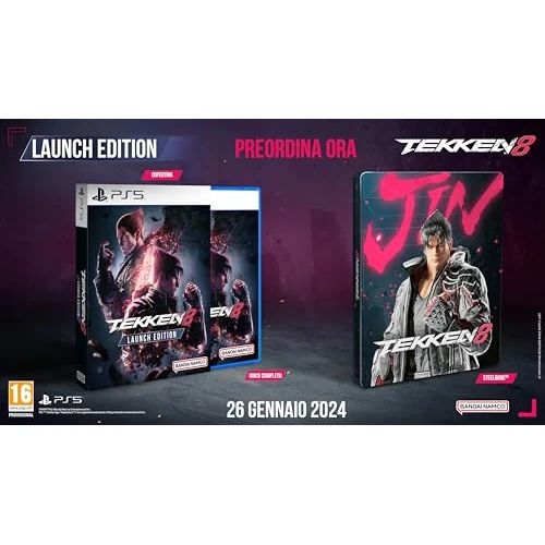 Offerta a tempo: TEKKEN 8 DAY1 Edition + Steelbook PS5 (esclusiva Amazon) - 25% da 70.97 € a 53.50 €