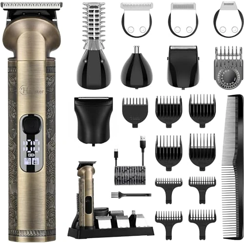 Offerta a tempo: Hatteker Regolabarba Rasoio Elettrico Barba Tagliacapelli uomo Professionale Macchinetta per Barba Taglia Peli Naso Corpo 8 in 1 - 14% da 32.99 € a 28.49 €