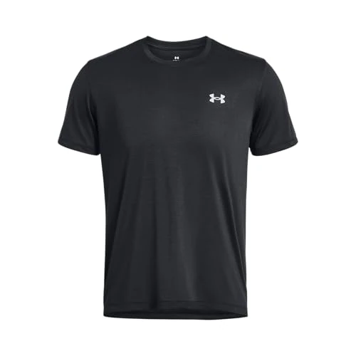 Oferta limitada: Under Armour UA Launch Tee Camiseta para hombre, ligera camiseta de deporte transpirable y de secado rápido, color negro/reflectante de 35.00 EUR a 27.48 EUR (ahorro 21%)