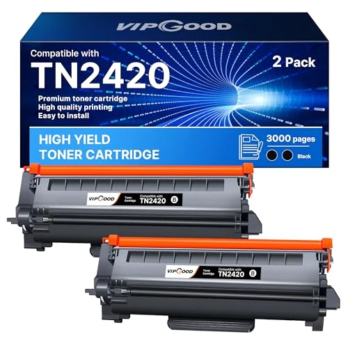 Offerta a tempo: VIPGOOD TN2420 TN2410 Toner Con Chip Compatibile per Brother TN 2420 TN-2410 per MFC-L2710DW MFC-L2710DN L2730DW L2750DW DCP-L2510D L2530DW HL-L2375DW L2310D L2350DW L2370DN (Nero, 2-Pack) - 0.00% da 24.99 € a 24.99 €