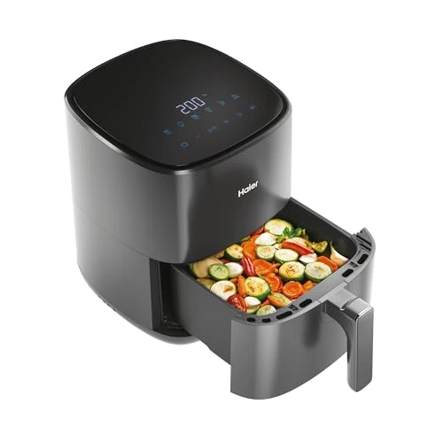 Oferta limitada: HAIER Freidora de Aire sin Aceite de 5L, Pantalla Táctil, 6 en 1, Air Fryer, Hornear, Asar, Parilla, Deshidratar, Descongelar, para 4 Personas de 109.00 € a 85.68 € (ahorro 21%)