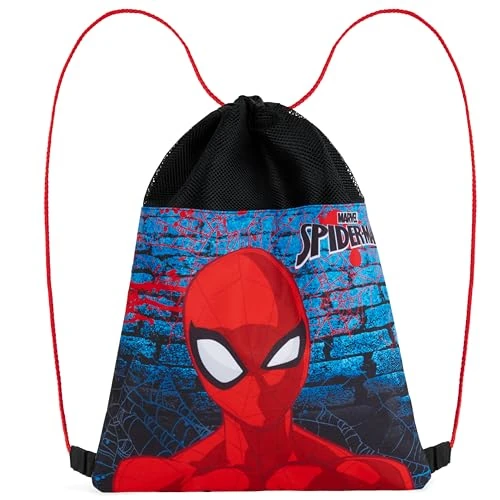 Offre limitée : Disney Sacs à Cordon pour Enfant, Sac Gym, Piscine, Natation 44 x 35 cm (Rouge/Bleu Spiderman) de 11.49 € à 11.49 € (0.00% de remise)