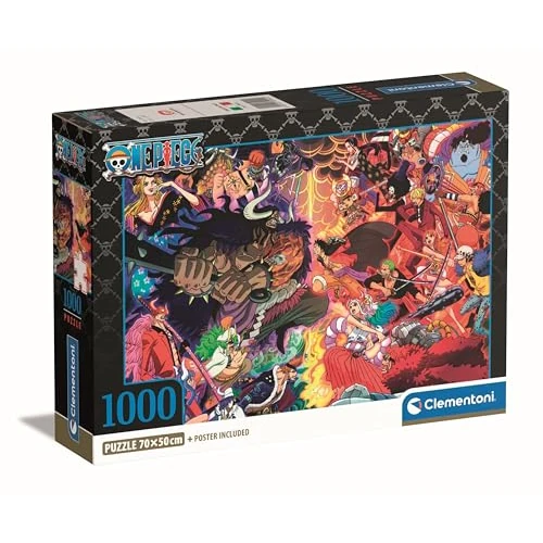 Offerta a tempo: Clementoni - Puzzle 1000 Pezzi per Adulti e Ragazzi, Illustrazione One Piece, Idea Regalo, Compact Box, Made in Italy, 70x50 cm, Poster Incluso, 39922 - 0.00% da 13.91 € a 13.91 €