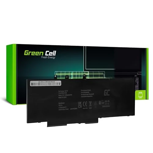 Zeitlich begrenztes Angebot: Green Cell Laptop Akku 083XPC 0DY9NT 0GD1JP 451-BBZG 83XPC 93FTF DY9NT GD1JP GJKNX für Dell Latitude 5280 5290 5480 5490 5491 5495 5580 5590 5591 Precision 3520 3530 (6000 mAh, 7.4-7.6, 4 zellen) von 56.95 € auf 56.95 € (0.00%