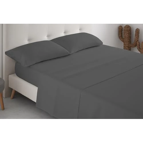 Begrenztes Angebot: Degrees home – Spannbettlaken Set 160x200 cm – 4-teilig – Mikrofaser Bettlaken + 2 Kissenbezüge 80x50 – Schiefer von 26.30 EUR auf 24.72 EUR (Rabatt 6.8%)