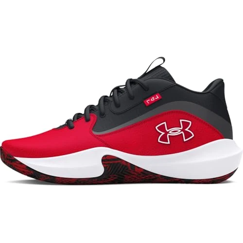 Under Armour UA Lockdown 7 Zapatillas de Baloncesto para Hombre y Mujer, Deportivas Unisex con mediasuela de EVA, Color Rojo/Negro/Rojo, 45.5 EU