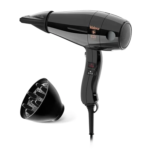 Oferta limitada: Valera, Swiss Silent Jet 8500 Ultrablack, Secador de Pelo Profesional, Potente Motor AC-Performance, 6 Ajustes de Temperatura, Generador de Iones, Cable Flexible Antienredos, 2000 W, Negro de 66.43 EUR a 66.43 EUR (ahorro 0%)