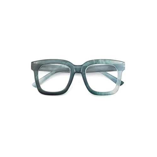 CHARRO Carolina Reading Glasses, Green-Marbled, 2.5