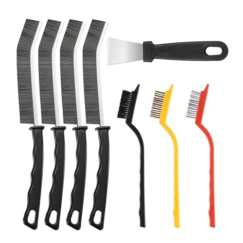 Offerta a tempo: Spazzola per la pulizia,8 pezzi Kit Spazzola Pulizia Fessure Delle Fessure Con Setole Dure,Spazzola Multifunzionale Per La Pulizia Delle Fessure, Essenziale per la casa, Strumenti per la pulizia del - 46% da 11.99 € a 6.50 €
