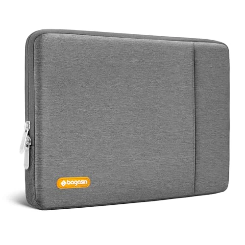 Oferta limitada: Funda Bagasin para Portátil 13 Pulgadas, Compatible con MacBook Air M4 M3 M2 M1 2025–2018 / Pro M2 M1 2025–2016, Estuche Vertical de Poliéster con Bolsillo – Gris de 16.99 EUR a 16.99 EUR (ahorro 0%)