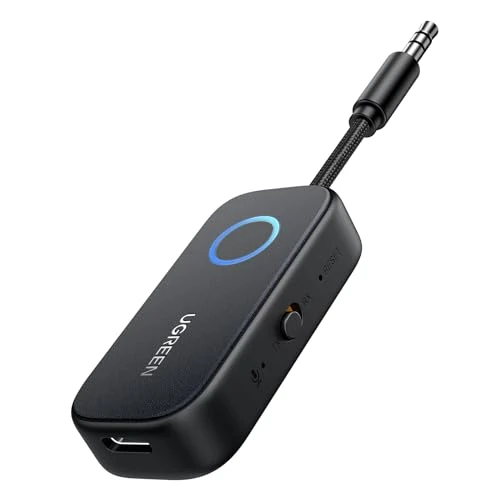 Limited offer: UGREEN Bluetooth 5.3 Transmitter Receiver, 28H Long Playtime, Dual Connection, 10m Range, Mic for Calls, 2-in-1 Wireless Aux Bluetooth Adapter for TV, Airplane, Headphone, Airpods, Speaker, Car from 25.56 EUR to 19.94 EUR (save 22%)