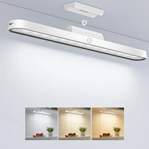 Offerta a tempo: TOPPLEE Luce LED Sottopensile 2500mAh Lampada da Scrivania Senza Fili LED Magnetica Controllo Touch Dimmerabile Luce Notturna luce Cucina Ricaricabile USB per Sottopensile, Lettura, Lavorare - 40% da 22.98 € a 13.80 €