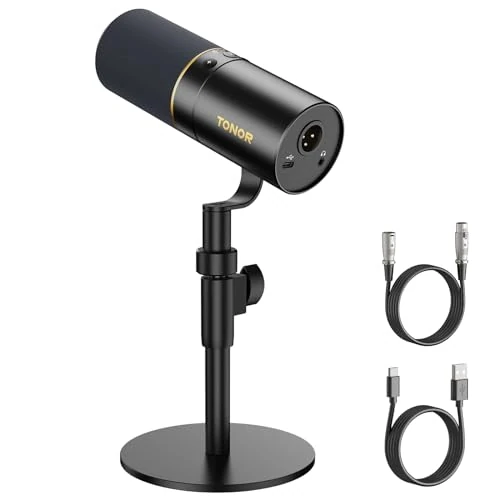 Oferta limitada: TONOR Microfono Dinámico USB/XLR, Profesional PC Micrófono con Soporte de Escritorio para Podcasting, Gaming, Streaming, Estudio, Canto, Mic cardioide para Botón de Silencio Rápido, TD520 de 64.99 EUR a 47.49 EUR (ahorro 27%)