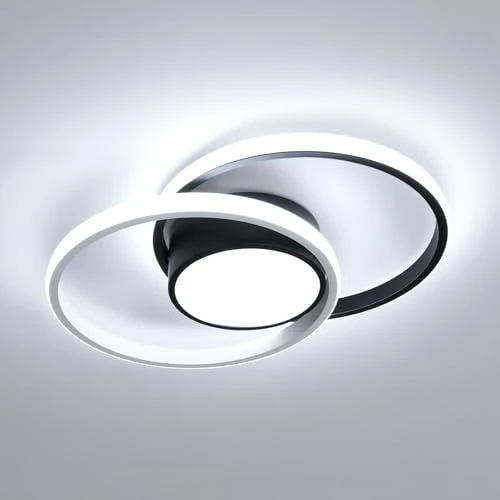 Oferta limitada: Comely Plafón LED 42 W – 2350 lm aprox. – Luz Blanca Fría 6500 K – Diseño Moderno Negro 40 cm (6 cm de alto) – Ideal para Salón, Cocina y Pasillo de 33.89 EUR a 31.25 EUR (ahorro 8%)