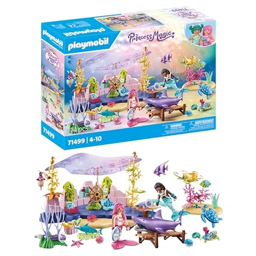 PLAYMOBIL Princess Magic 71499 Centro di Cura per Animali marini, Cure amorevoli, Giochi di Ruolo Divertenti, Giocattolo per Bambini dai 4 Anni in su
