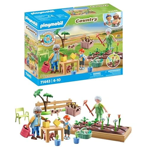 Offerta a tempo: PLAYMOBIL Country 71443 L'orto dei Nonni, con l'aiuola, l'annaffiatoio e Gli Attrezzi da Giardino, Giochi di Ruolo Divertenti, Giocattolo sostenibile per Bambini dai 4 Anni in su - 25% da 24.99 € a 18.74 €
