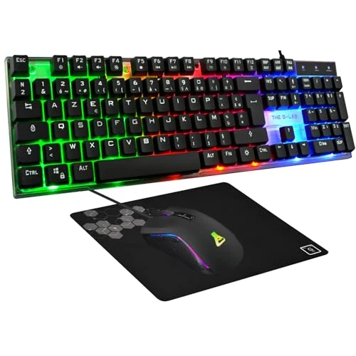Oferta limitada: The G-Lab – Combo Ytrium – Pack Gaming Azerty RGB, Teclado Gamer 105 Teclas y 19 Teclas antighosting – Ratón Gamer 2400 dpi – Alfombrilla de ratón para Juegos – Pc Ps4 Ps5 – New de 31.33 € a 31.33 € (ahorro 0.00%)