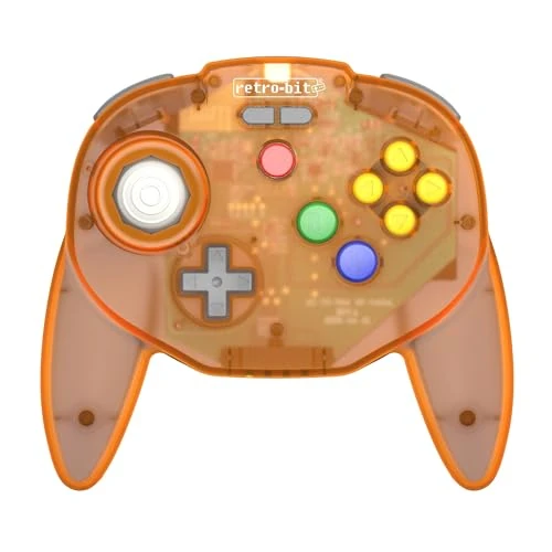 Retro-Bit Tribute 64 V2 2.4G Wireless Controller for N64 / Switch/PC/Mac - Orange Hawk