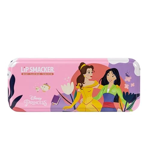 Lip Smacker Disney Princess Artisan Picnic Beauty Tin, Ensemble de Maquillage pour Enfants à 3 Niveaux avec BrillantÀLèvres, OmbresÀPaupières Lumineuses, Accessoires pour Cheveux et Maquillage