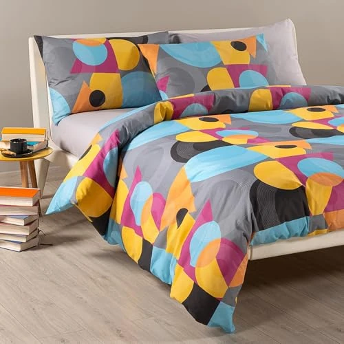 Caleffi Bettwäsche-Set für Doppelbett, DNAmic, Grau