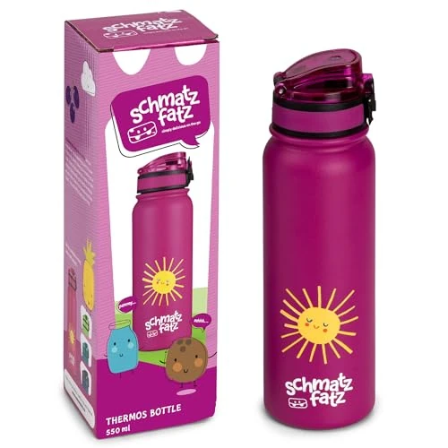 Offre limitée : schmatzfatz Gourde Enfant Isotherme 550ml, Bouteille Sport Sans BPA, Anti-Fuite, Boissons Froides et Chaudes, Fille Garçon, Acier Inoxydable de 23.99 € à 21.99 € (8% de remise)