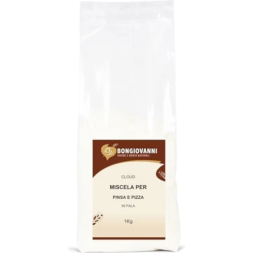 Offerta a tempo: BONGIOVANNI FARINE E BONTA' NATURALI Cloud - Miscela naturale per Pinsa e Pizza in Pala 1Kg - 38% da 7.04 € a 4.39 €