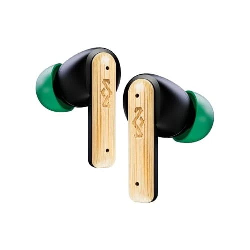 Offerta a tempo: Marley House of Little Bird True Wireless Bluetooth Earbuds - Auricolari IPX4 con Microfono Integrato, 24 Ore di Autonomia, Cuffie In-Ear, Ricarica Rapida USB-C, Materiali Sostenibili, Nero — 30% da 49,99 € a 34,99 €