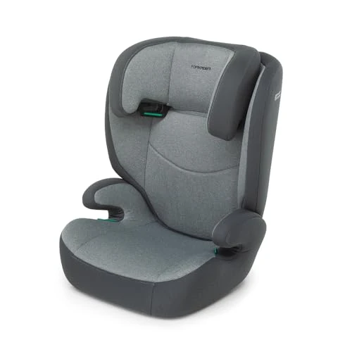 Foppapedretti Siège auto Clever I-Size pour enfant de 100 à 145 cm de hauteur, 3-12 ans, conforme ECE R129, fixation 3 points, Comford Kid Pad, appuie-tête réglable 12 hauteurs, Silver