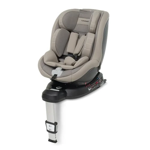 Foppapedretti Auto-Kindersitz Logik I-Size | 360° drehbarer Sitz | für Kinder von 40 bis 105 cm Höhe | ECE R129 | ISOFIX Befestigung | 13 Kopfstützenhöhen | Desert