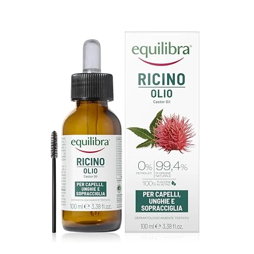 Offerta a tempo: Equilibra Capelli, Olio di Ricino da Spremitura a Freddo, Castor Oil, Per Capelli Unghie e Sopracciglia, Naturalmente Ricco di Antiossidanti e Vitamina E, Dermatologicamente Testato, 100 ml - 31% da 9.99 € a 6.90 €