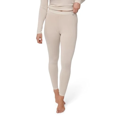 Offerta a tempo: DANISH ENDURANCE Leggings Donna in Lana Merino, Pantaloni Termici, Pantacollant Invernali da Sci, off-White, L - 56% da 67.95 € a 29.95 €