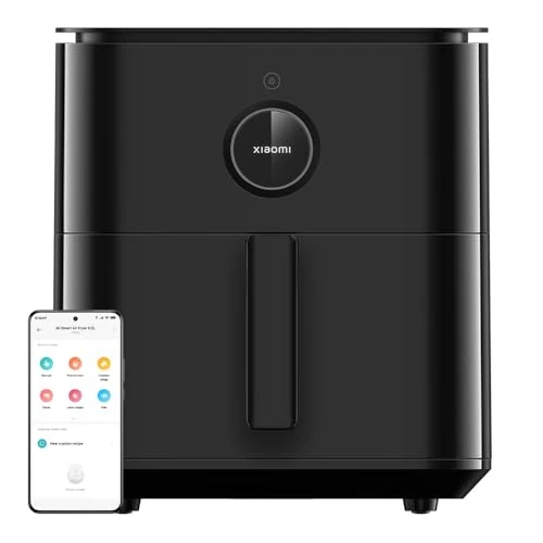 Offerta a tempo: Xiaomi Smart Air Fryer 6.5L Friggitrice ad aria 6.5L, 1800W, 100 ricette, display OLED, temperatura regolabile 40°C-220°C °, cottura uniforme 360°, nero - 33% da 129.99 € a 87.00 €
