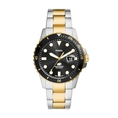 Limited-time offer: Fossil Blue Dive Watch for Men, Quartz three hand date movement with Stainless steel or Leather Strap from 169.00 £ to 131.79 £ (save 22%)