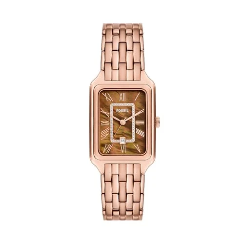 Fossil Orologio Raquel per donna, Movimento al quarzo a tre lancette con cinturino in acciaio inossidabile