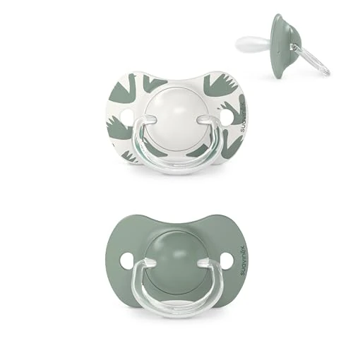 Offerta a tempo: Suavinex Confezione 2 Ciucci con Tettina in Silicone Simmetrica SX Pro, per Bambini 6-18 Mesi, Ciuccio Neonato, con Tettina Piatta e Flessibile, Walk in the Park Verde - 0.00% da 8.63 € a 8.63 €