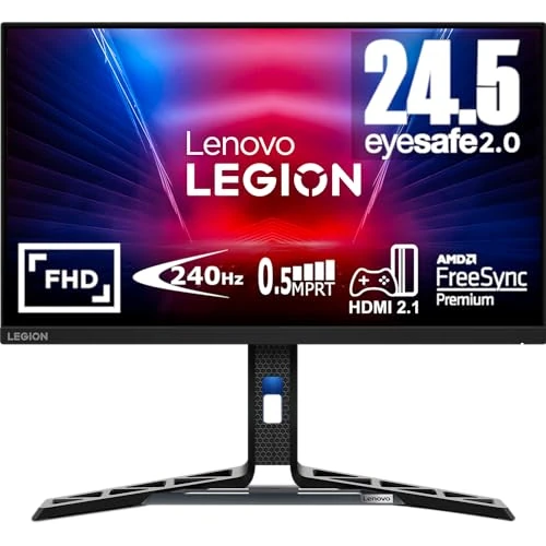 Offerta a tempo: Lenovo Legion R25f-30 Gaming Monitor - Display 24.5 pollici FullHD WLED 1920 x 1080, VA, Bordi Ultrasottili, AMD FreeSync, 0.5ms, 240Hz, Cavo HDMI - Raven Black - Esclusiva Amazon - 28% da 179.99 € a 129.00 €