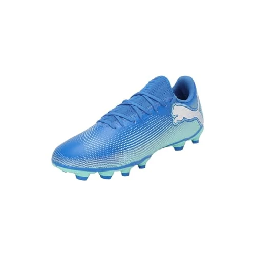 Oferta limitada: PUMA Botas de fútbol Future 7 Play FG/AG, Hyperlink Blue Mint White, 42.5 EU de 59.95 € a 41.02 € (ahorro 32%)