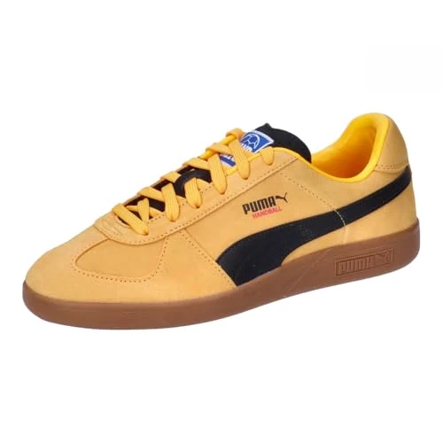 Puma Unisex Adults Handball Indoor Court Shoe, Sun Stream-Puma Black-Caramel Latte, 42 EU