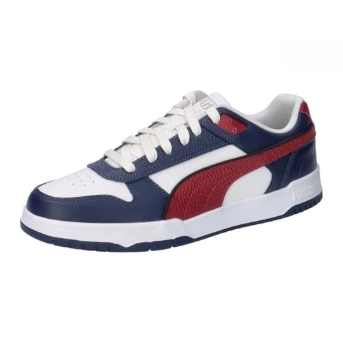 PUMA Unisex RBD Game Low Sneaker, Club Navy-Intense RED-Warm White, 38 EU, Club Navy Intense Czerwony Ciepły Biały, 38.5 EU