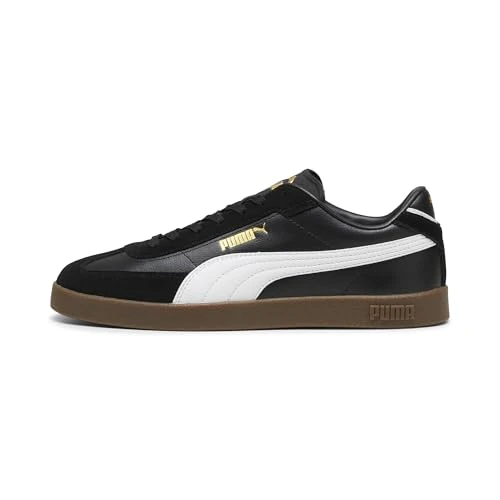 Puma Club II ERA Unisex Sneaker, Schwarz, Weißgold, 8 UK