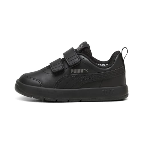 PUMA COURTFLEX V3 V Inf, Trampki Unisex-Bimbi 0-24, Black Black-Cast Iron, 26 EU, Puma Czarna Żelazo Czarna Puma, 26 EU