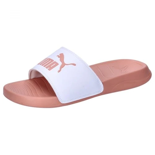 Limitiertes Angebot: PUMA Unisex Popcat 20 Slide Sandal, White-Deeva Peach, 46 EU von 24.95 EUR auf 15.98 EUR (Spare 36%)