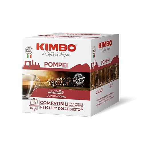 Offerta a tempo: 96 CAPSULE KIMBO MISCELA POMPEI (EX NAPOLI) COMPATIBILE CON NESCAFÈ DOLCE GUSTO - 4% da 28.00 € a 27.00 €