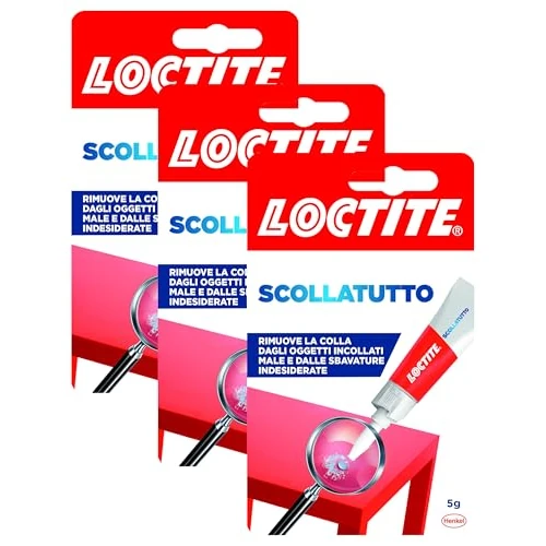 Offerta a tempo: Loctite Scollatutto, Rimuovi colla cianoacrilica, gel e trasparente, etichette e residui adesivi, 1x5g (Confezione da 3) - 37% da 23.97 € a 15.05 €
